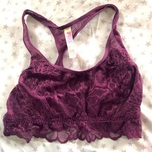 Pink bralettes in mauve color XS